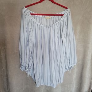 Off the Shoulder Stripe Top